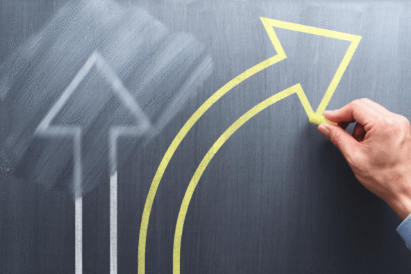 Transformational Change - Arrows showing change of direction