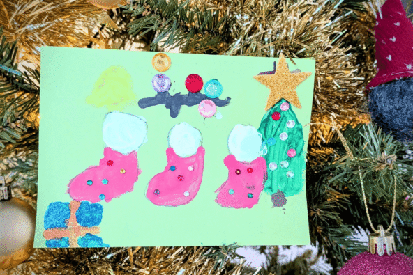 Children's Christmas Card Craft - domestic abuse refuge