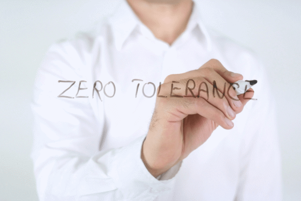 Workplace Zero Tolerance Policies - man writing on board