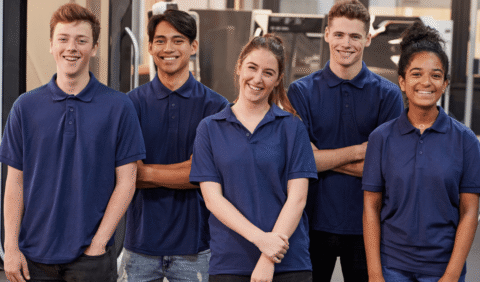 Group of young employees - apprentices. National Apprenticeship Week. metrohr